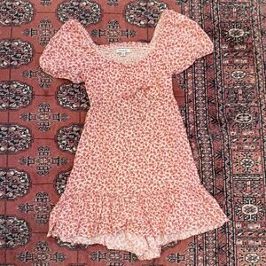 Francesca’s Medium Red Floral 100% Rayon Pullover Dress